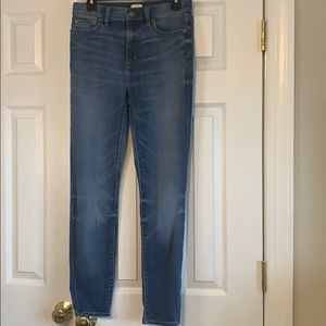 J. Crew light medium wash high rise skinny jeans